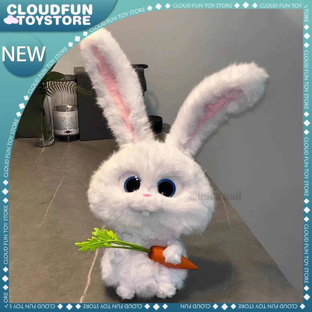 

Disney The Secret Life Of Pets Figure Snowball Plush Toy Cute Rabbit Stuffed Carrot Movable Ears Cartoon Doll Birthday Toy Gifts