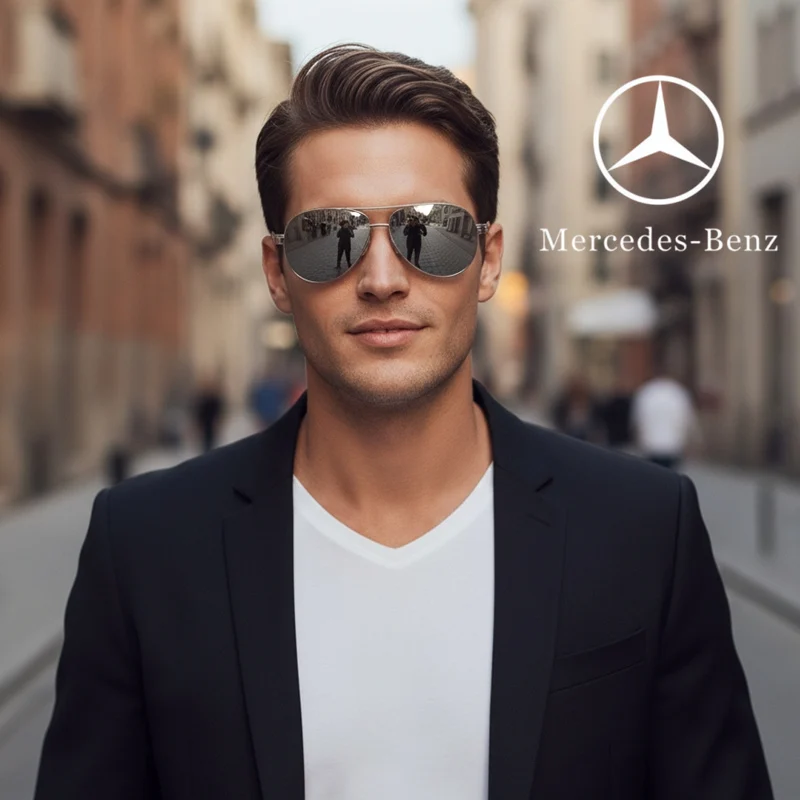 مرسيدس بنز A B C E S V Class GLB GLC GLE AMG Pilot SLK SLC ML نظارات السيارة الراقية المضادة للوهج نظارات السائق المستقطبة #5