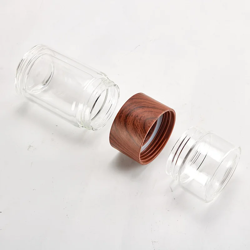 High Quality Double Glass Water Bottle Detachable Case Tea Drink Bottle Infuser Tumbler Drinkware Waterbottle Eco-Friendly