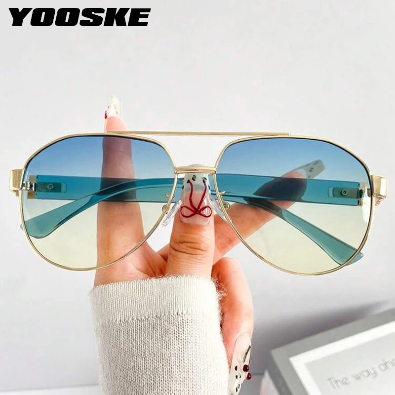 Fashion Metal Sunglasses For Women Men 2024 Trend Vintage Sun Glasses Classic Designe Ellipse Frame Popular Shades UV400