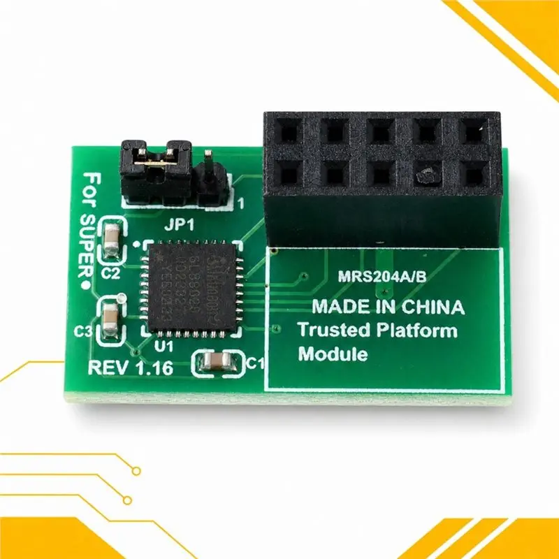 WORTHOWN-For Supermicro AOM For TPM 2.0 Security Module 10 Pin SPI Module Processor 9670H 9670V TP M 2.0 Module
