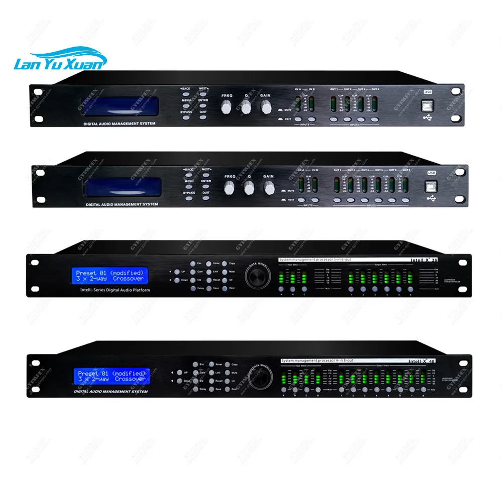 

Touring Grade Quality 2 Input 4 Output China Factory Audio Crossover Network Processors Professional Digital Speaker Processor