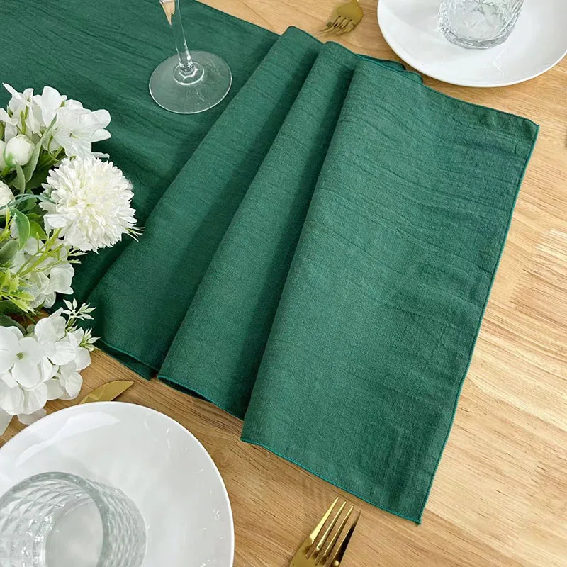 Christmas Table Runner Merry Christmas Decoration for Home Xmas Party Decor 100% Cotton Table Runner for Wedding Table Decor