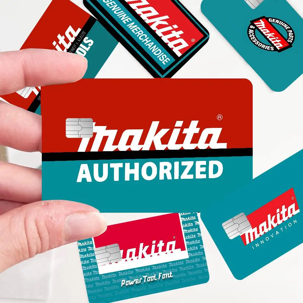 M-Makitas Tool Logo Credit Card Skin Stickers No Adhesive Residue Water Proof for VISA Credit Card Subway Access Card