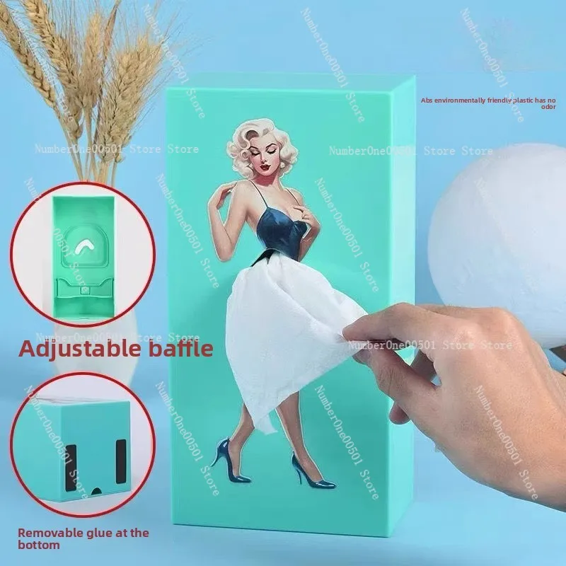 

Skirt tissue box household living room desk high-end creative light luxury skirt pumping carton high-end feeling pumping carton