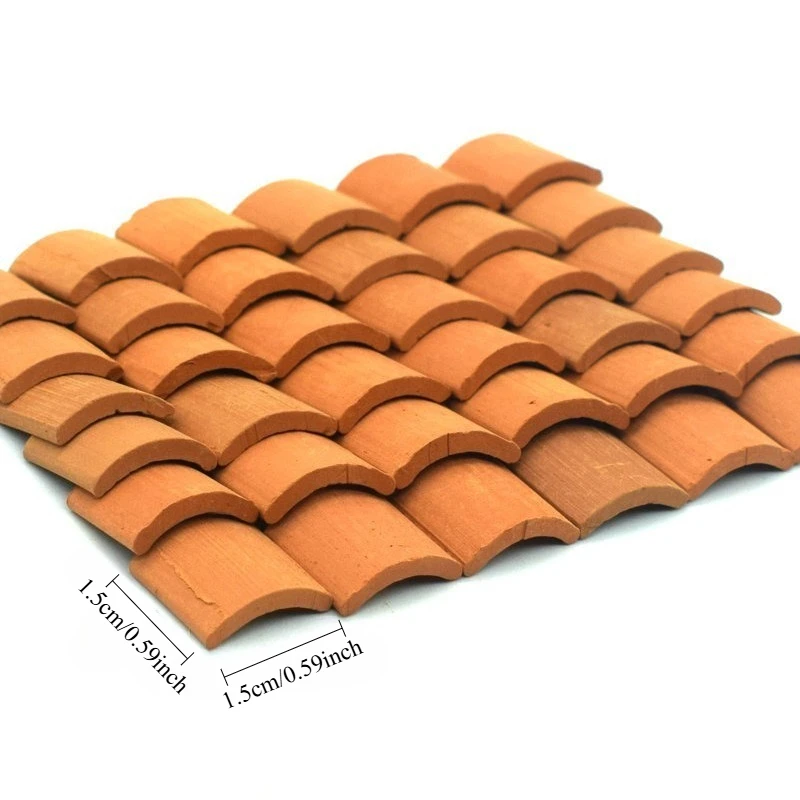 20pcs 1:16 Scale Dollhouse Mini Model Bricks, Mini Bricks and Tiles Playhouse Doll House Diy Mini Building Accessory Ornament