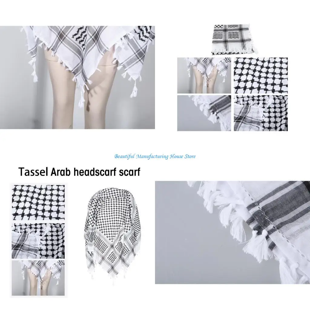 

E56A Шарф Шема с жаккардовым узором, головной платок в арабском стиле, религиозный платок