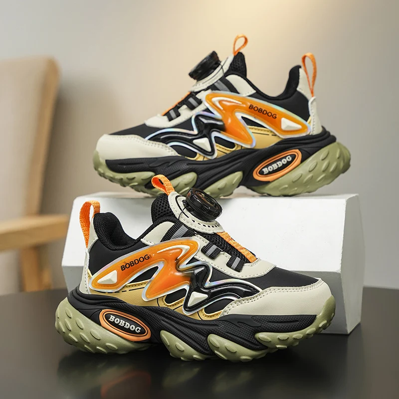 

Осенние детские кроссовки для мальчиков, модный дизайн с цветными блоками, удобная детская спортивная обувь с подушкой, новая роскошная детская повседневная обувь