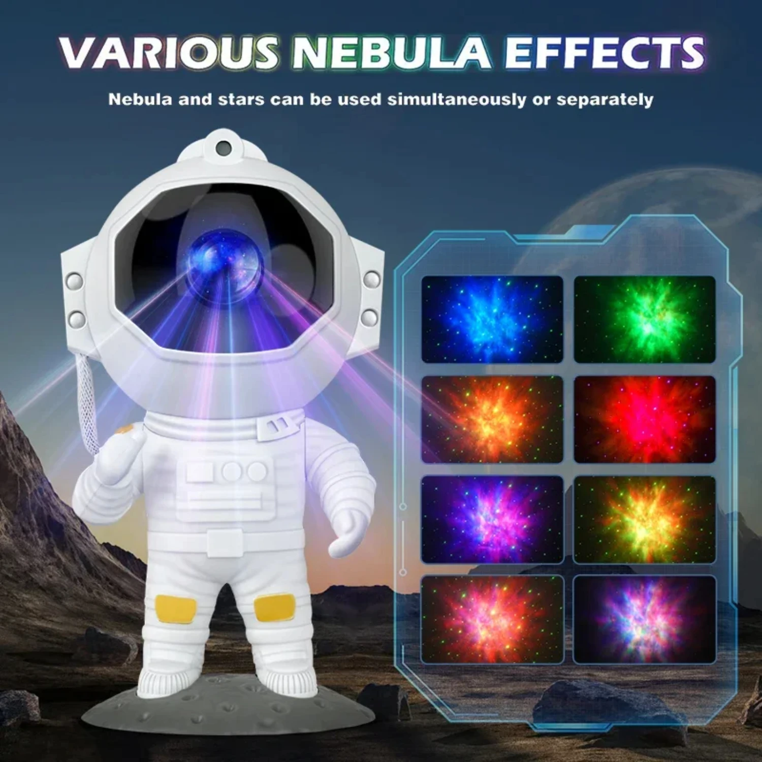 Astronaut  Sky Projector Night Light Remote Control Nebula Projection Light Bedroom Desktop Decoration Light  Children