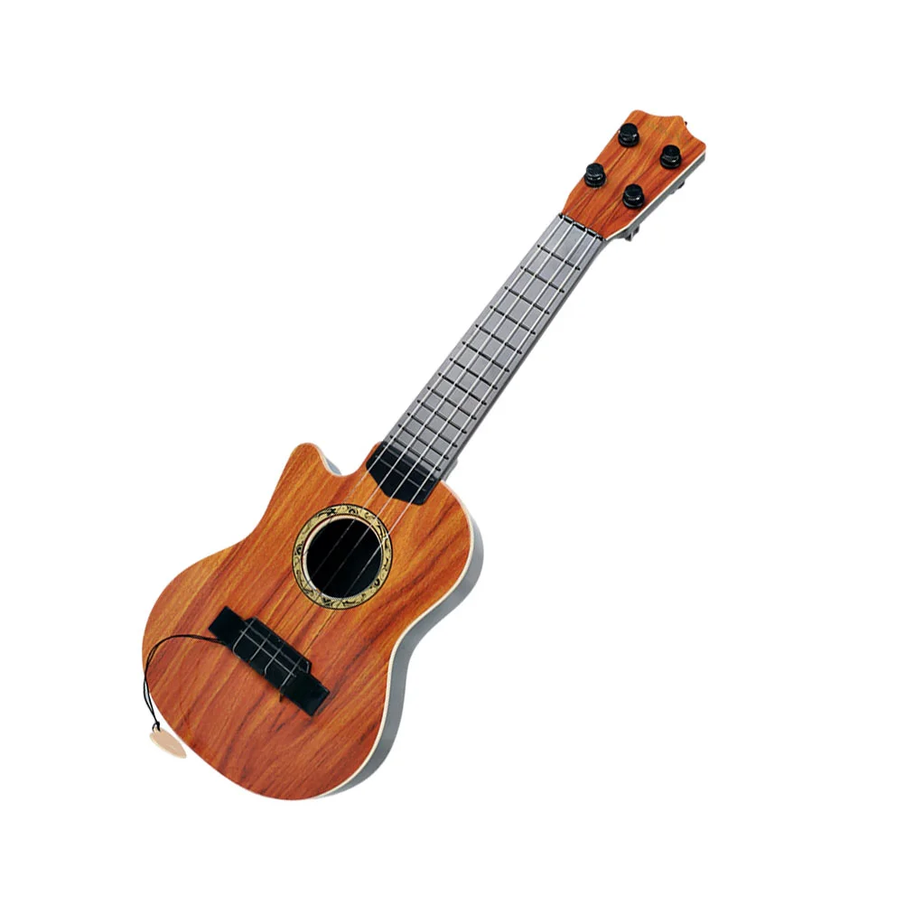 Guitarra de simulación para principiantes, instrumento Musical de juguete, ukelele simulado para niños, aprendizaje temprano, plástico, niños pequeños