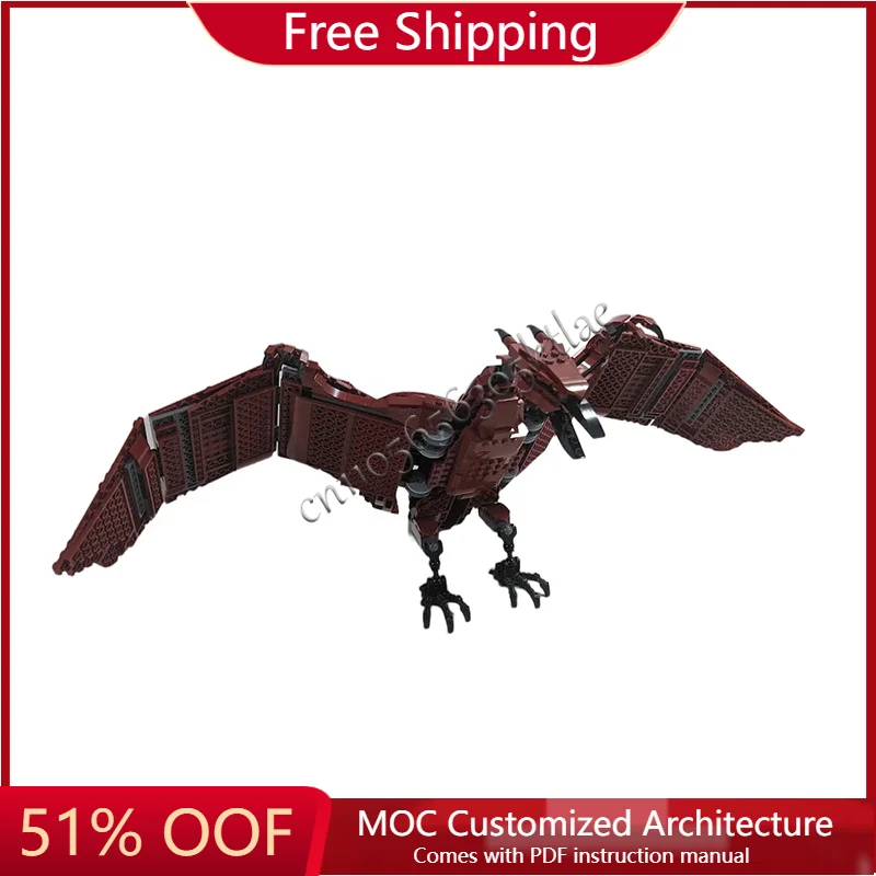 

Новый 572 шт. MOC Monster Series, строительные блоки, модель динамического крыла, сборка, демонстрационная игрушка для детей, популярный подарок на день рождения