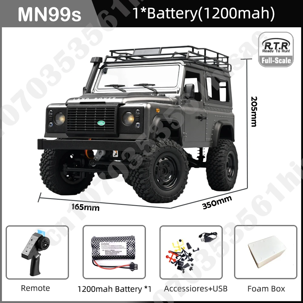 1:12 Schaal MN Model RTR Versie RC Auto 2.4G 4WD MN99S MN99 RC Rock Crawler Defender Afstandsbediening 1/12 Truck kinderen Speelgoed