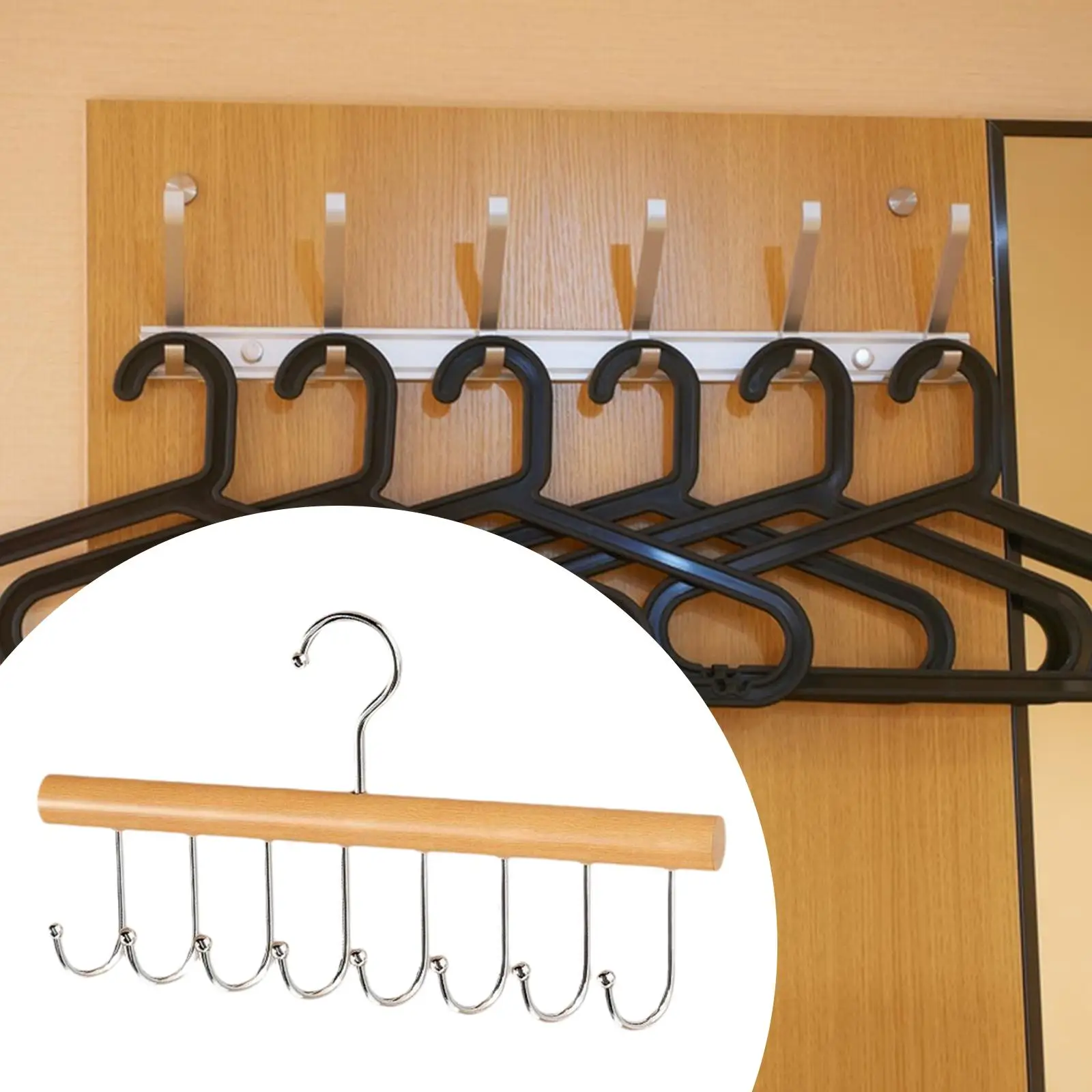 

Belt Organizer for Closet Wood Stable Scarf Holder for Scarves Bags Tank Top