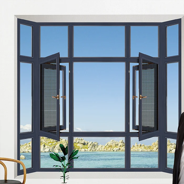 # L Excellent Heat Noise Insulation Folding Screen Thermal Break Casement Window Hurricane Impact Resistant Windowdoor #