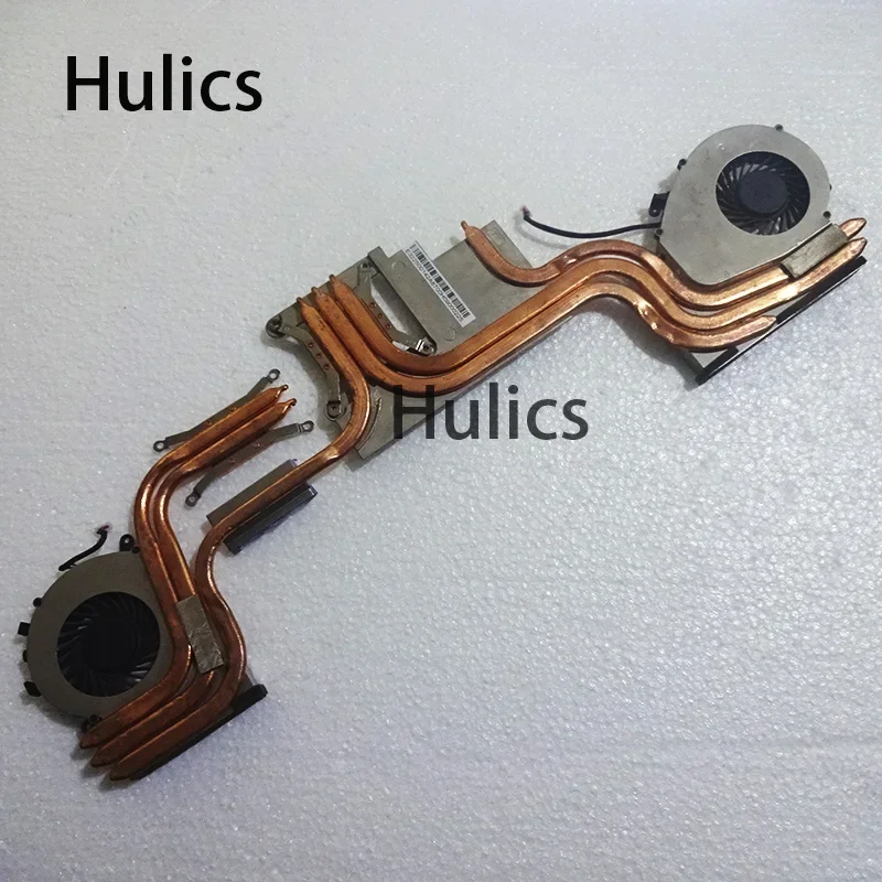 

Hulics используемый радиатор для ноутбука, охлаждающий вентилятор для процессора и графического процессора для MSI GE62VR GP62MVR GL62M MS-16J9 16JB кулер PAAD06015SL N366