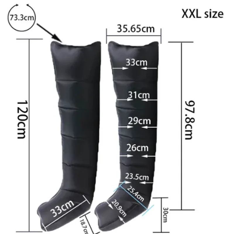 XXL 6 Chamber Air Compression Leg Recovery Boots Massager Pressotherapy Pum Whole Leg Massage Lymphatic Drainage Sport Recovery