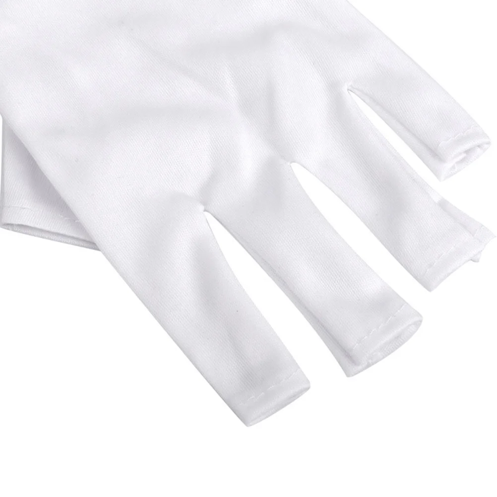 Gants anti-uv pour manucure Nail Art, bouclier léger demi-doigt, Protection avec doigts cousus individuellement