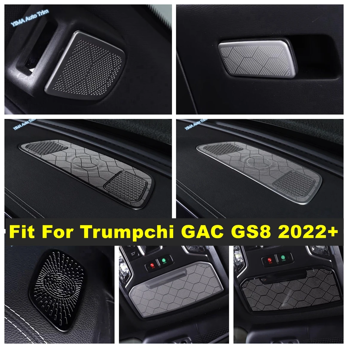 

Interior Accessories Car Side AC Outlet Pillar A Stereo Speaker Audio Loudspeaker Cover Trim Fit For Trumpchi GAC GS8 2022 2023