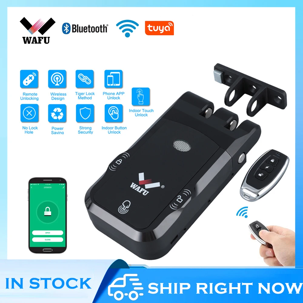 WAFUTuyaSmartDoorLockDigitalElectronicRemoteControlSecurityProtectionSupportSmartHomeInvisibleInductionLock-AliExpress30