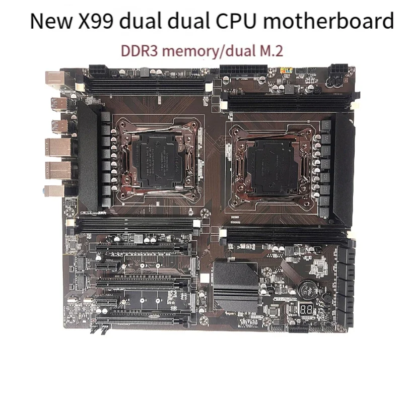 X99 two-way game main board 2011-V3 DDR3 X8D two-way, dual network interface card