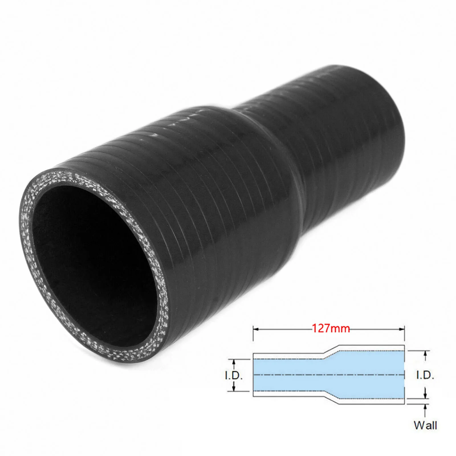 ID 19/22/28/32/38/45/63/76/102mm Straight Reducer Hose Intercooler Turbo Intake Coupler Pipe Tubing Universal Silicone