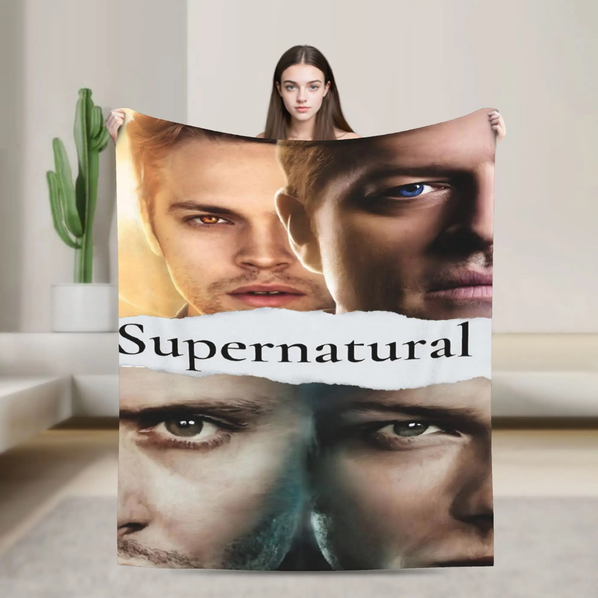 New Arrival TV S-Supernatural Blanket Lightweight Thin Fleece  Cozy Throw Blanket Machine Washable