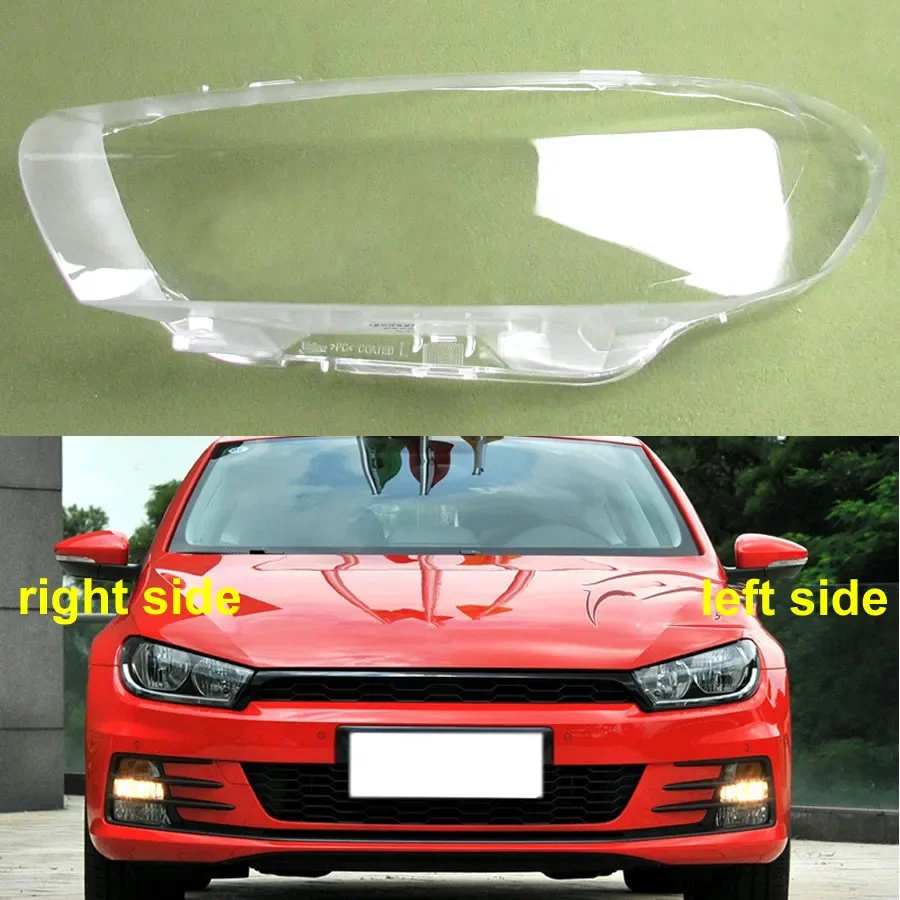 

For Volkswagen VW Scirocco 2009-2016 Headlamp Cover Transparent Lamp Shade Front Headlight Shell Lampshade Lens Plexiglass