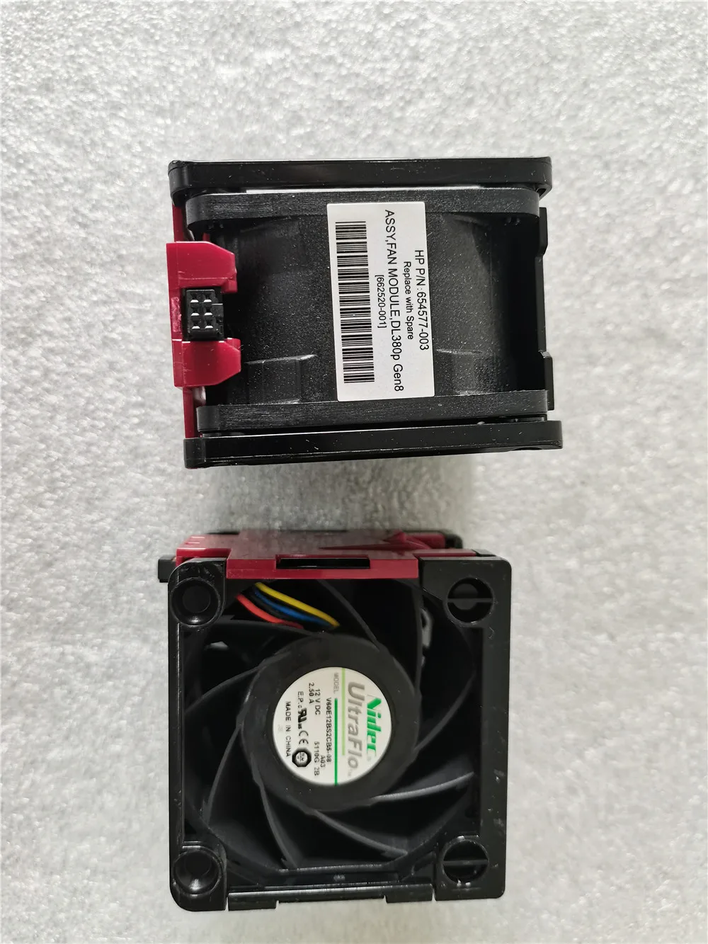 2PCS 90%NEW Cooling fan for HP DL380 G8 DL380p G8 654577-001 662520-001 654577-003 V60E12BS2CB5-08 12V 2.5A