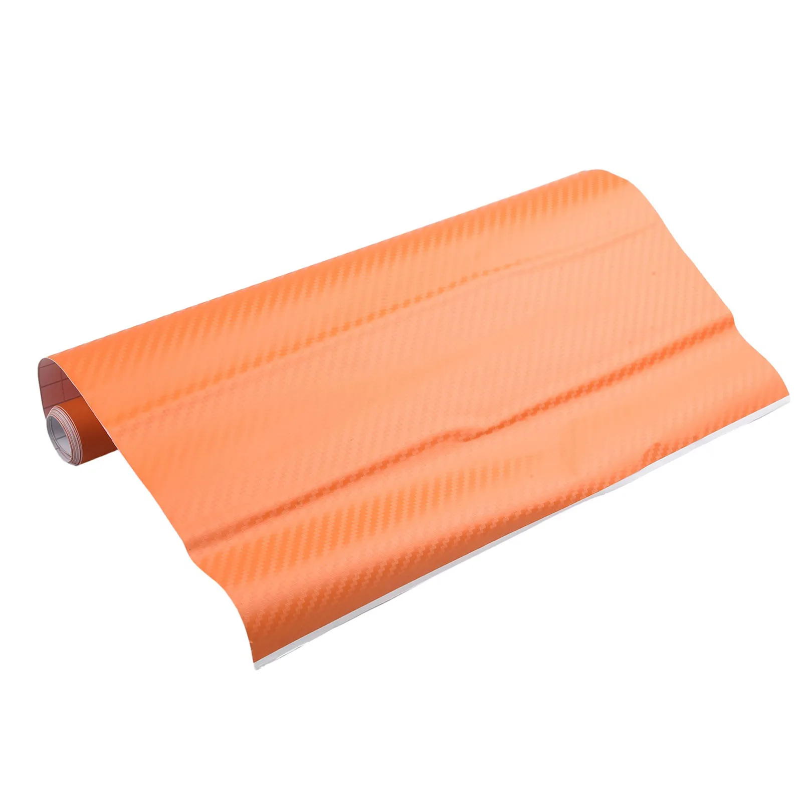 

127 X 30cm Car Orange Carbon Fiber Vinyl Wrap Sticker Interior Accessories Panel 50x12Inch Car Carbon Fiber Stickers