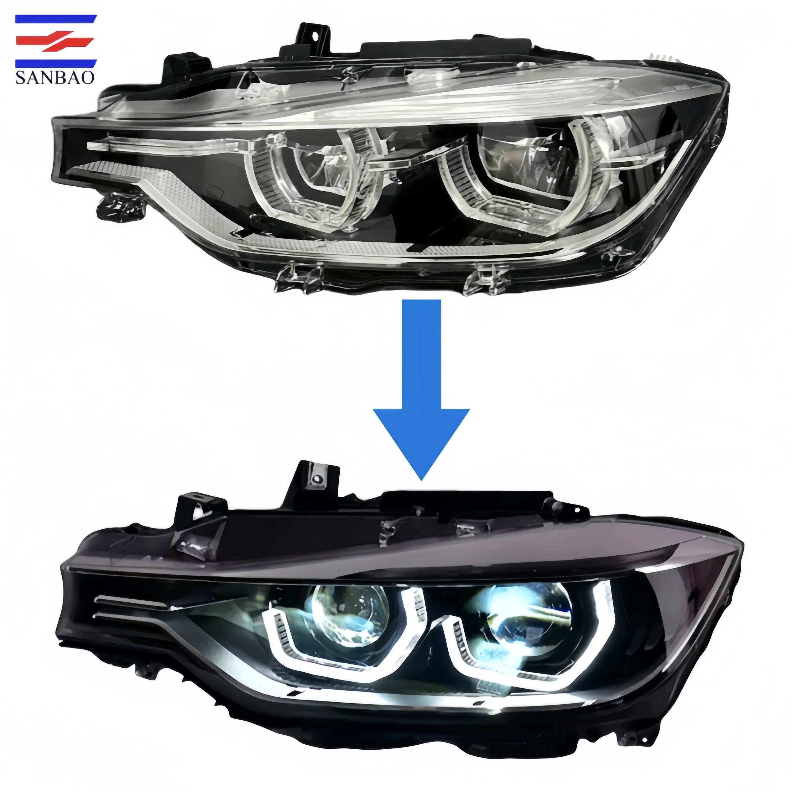 Lente Láser LED de Actualización Directa de Fábrica 2026 para BMW Serie 3 F35 16-19, Conexión Directa, Nuevo Estado