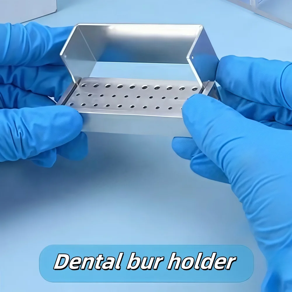 

Dental Burs Drill Disinfection Block FG Bur Sterilization Holder Autoclavable Aluminium 30 Holes Dentistry Materials