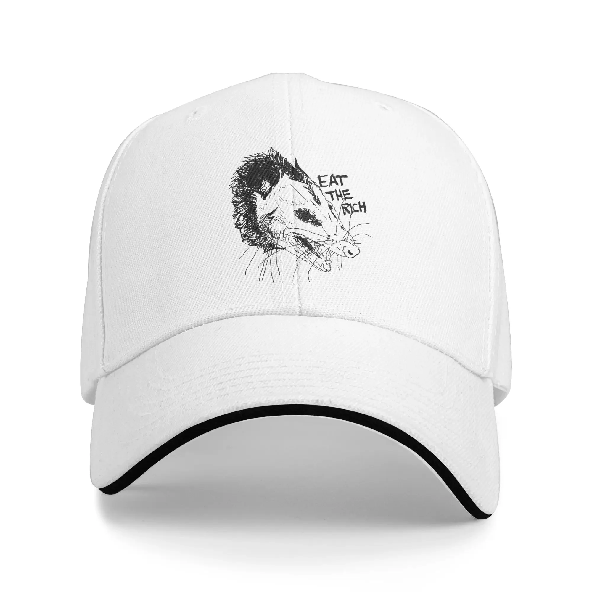 New Possum Eat The Rich Feed The Poor Trash Squad Opossum Lovers Sandwich Caps Baseball Cap Hat Snapback Caps Fishing Hat