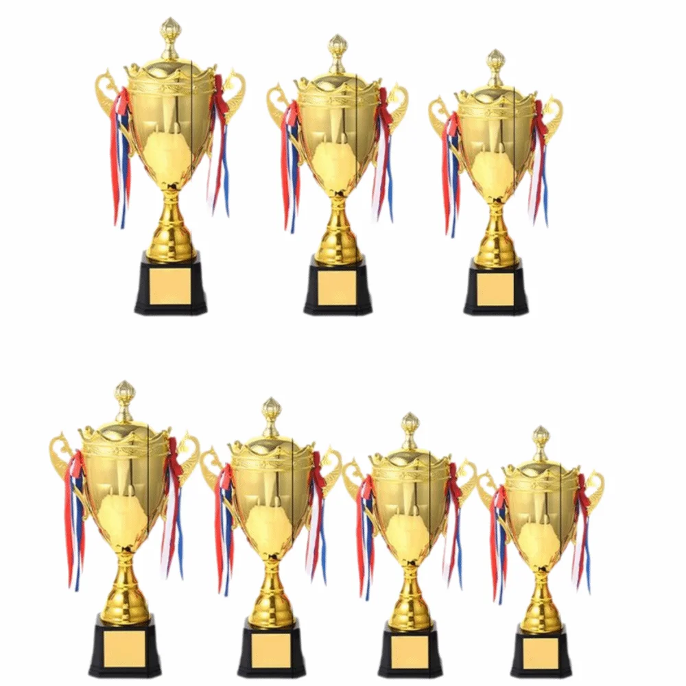 

Toy Multi-size Gold Trophy Customizable With Lid Champion Trophy Gold Color Metal Material Winner Award Trophy School Rewarding