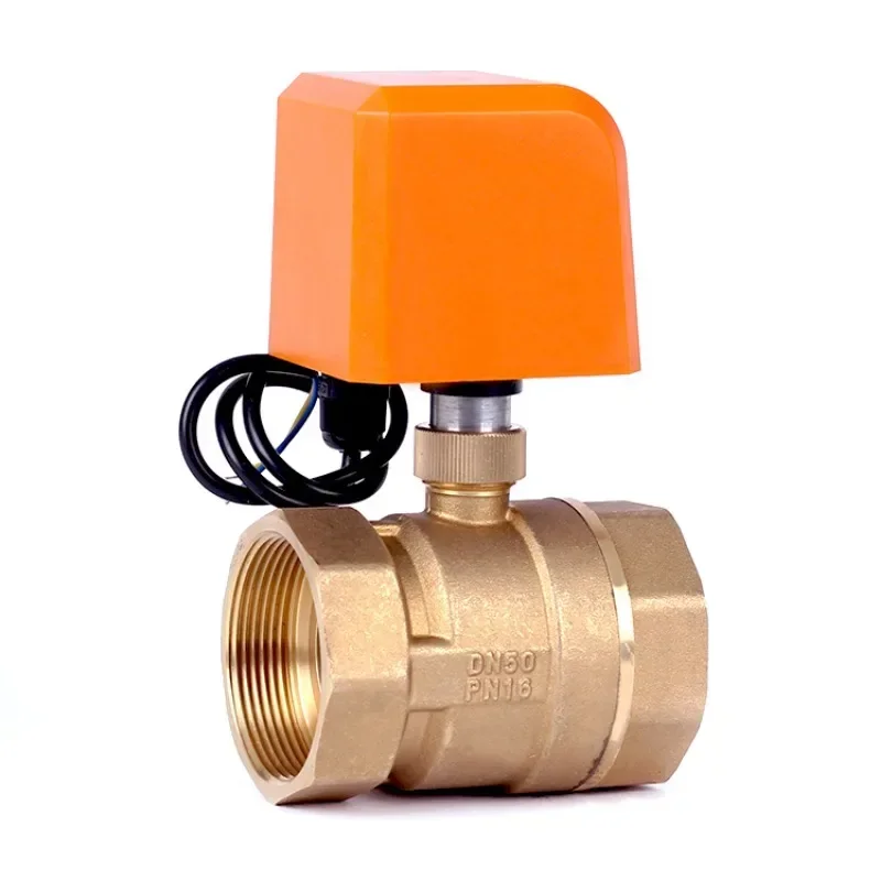 

Brass electric ball valve two way, two wire, normally closed, normally open electric water valve switch, two-way valve AC220V