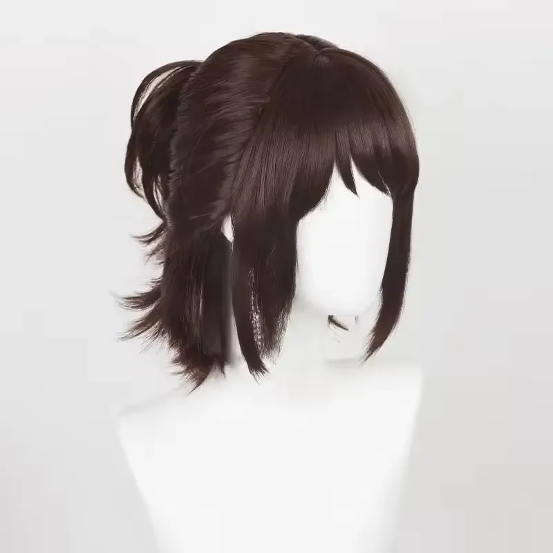 Anime Hange Zoe Cosplay Anime Titan Final Season 4 Hange Zoe Wig Dark Brown Hair or Eye Mask Heat Resistant Hair Wigs Halloween