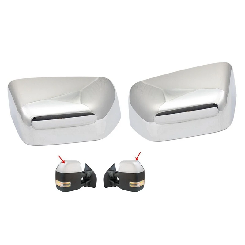 1 Pair Tow Mirror Cap Cover Set LH & RH Sides HC3Z-17D742-CA HC3Z-17D743-CA For Ford Super Duty F150 F250 F350 Accessories