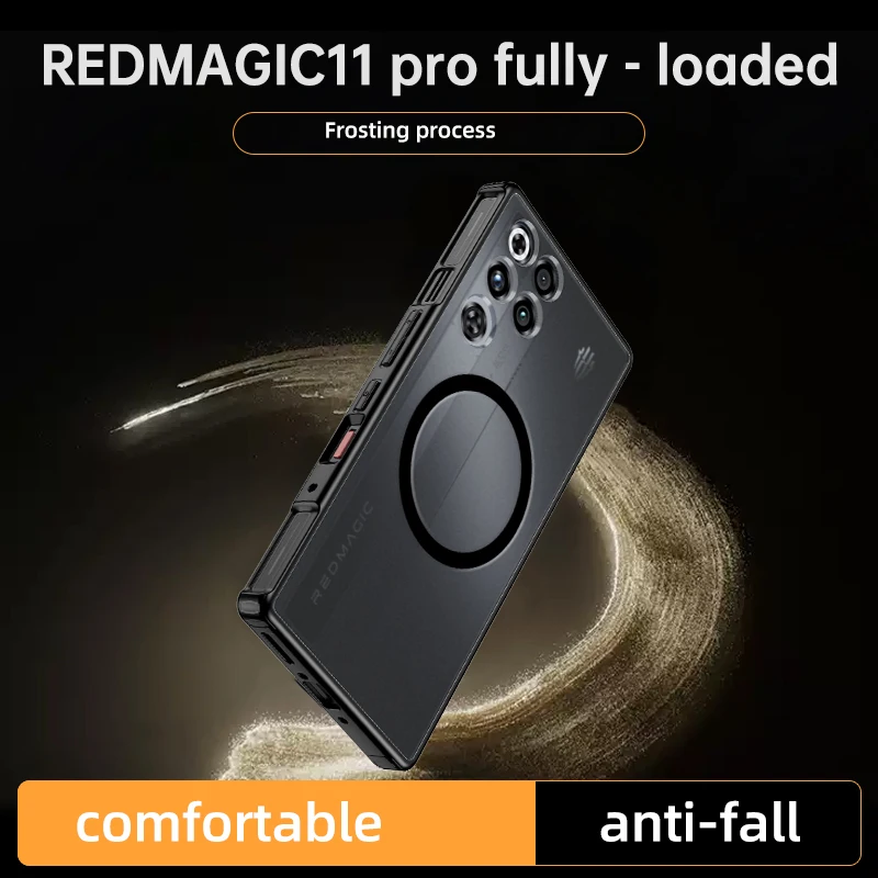 حافظة لهاتف ZTE Nubia Red Magic 11 Pro Plus موضة جديدة متجمدة مدمجة غطاء مغناطيسي مضاد للسقوط لهاتف Red Magic11 Pro Funda