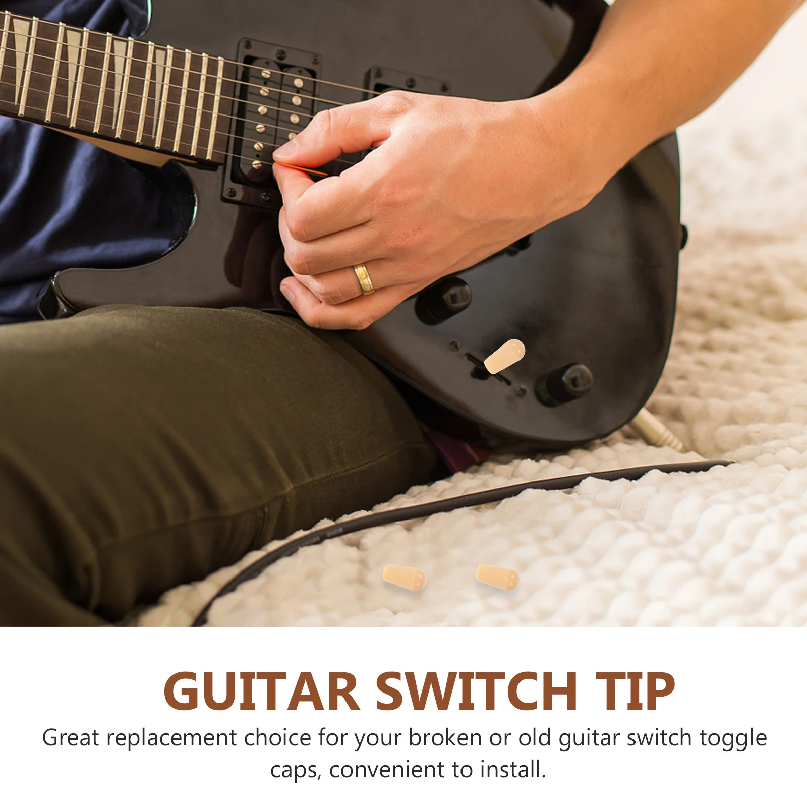 

10pcs 3-Way Electric Guitar Switch Caps Premium Plastic Replacement Tips For Guitarists Durable Smooth Surface Guitar Parts