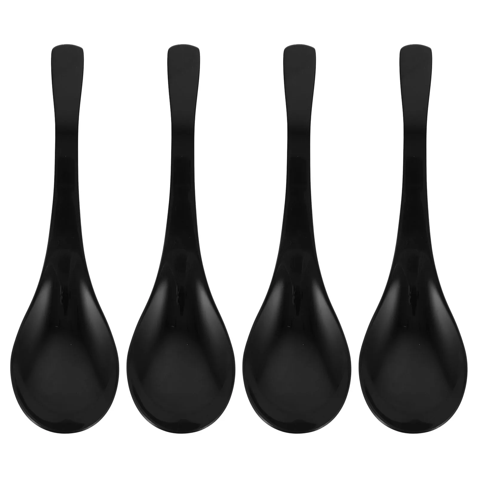 

4Pcs Thickened Soup Spoons Stainless Steel Deep Round Bottom Ergonomic Handle Easy Clean Multifunctional Home Restaurant Use