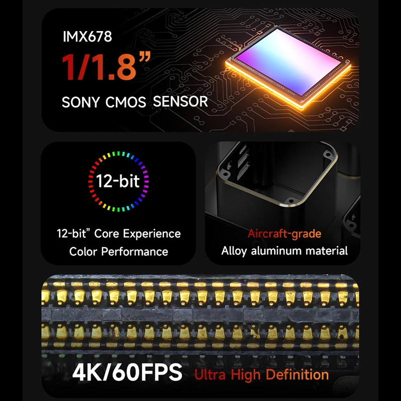 MECHANIC Vision Pro 4K 顕微鏡カメラ IMX678 1/1.8 センサータイプ C カメラ 800W 写真解像度電子 PCB テストツール