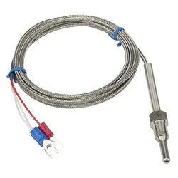 FTARP09 PT100 type 2m metal braided cable 30mm probe head RTD temperature sensor 1/8 1/4 3/8 1/2 3/4 inch M6 M8 M10 M12 thread