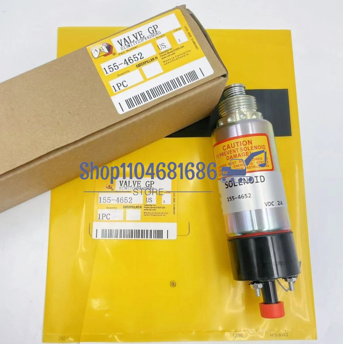 

Электромагнитный клапан остановки экскаватора, электромагнитный клапан пламени 8C3663 155-4652 1554652 24 В для деталей Caterpillar