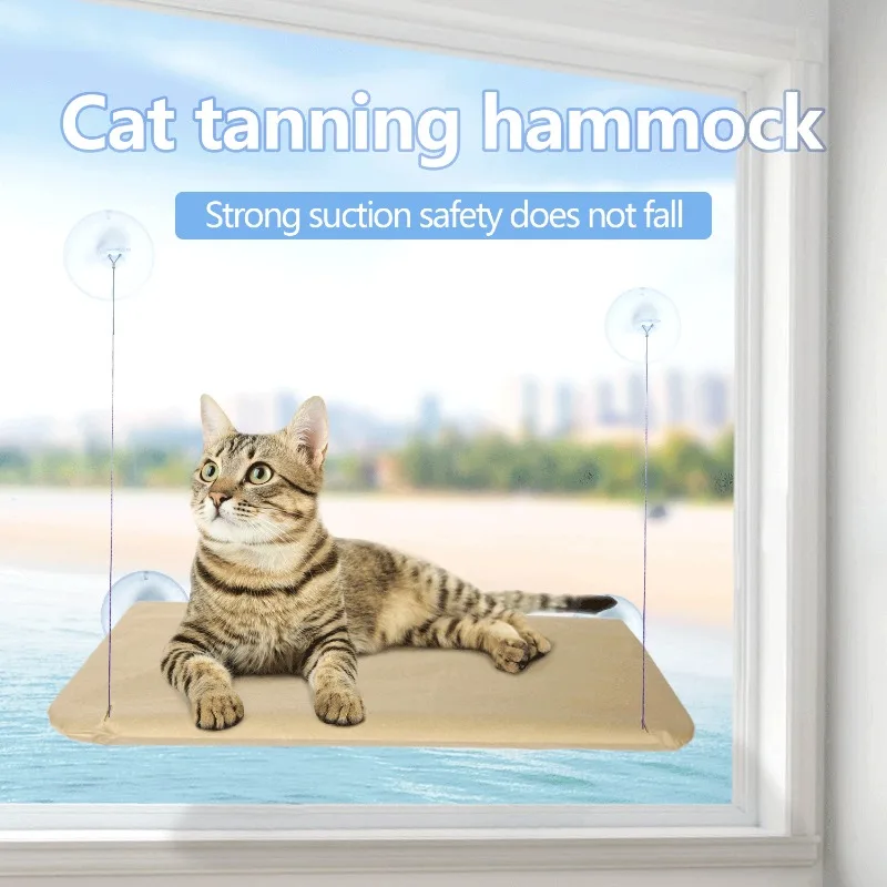 

Window Sill Suspended Cat Safe Comfortable Cat Window Bed Pet Watching Habitat Removable Washable Load-Bearing Cat Window Seat