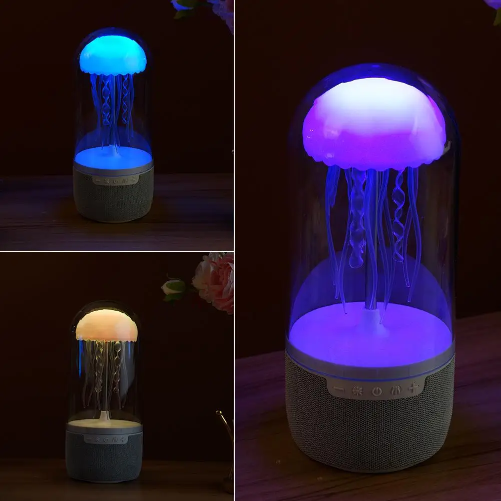 Jellyfish Wireless Bluetooth Speaker Colorful Nightlight Bluetooth Gift Mood Jellyfish Light Portable Atmosphere With Light N5D5