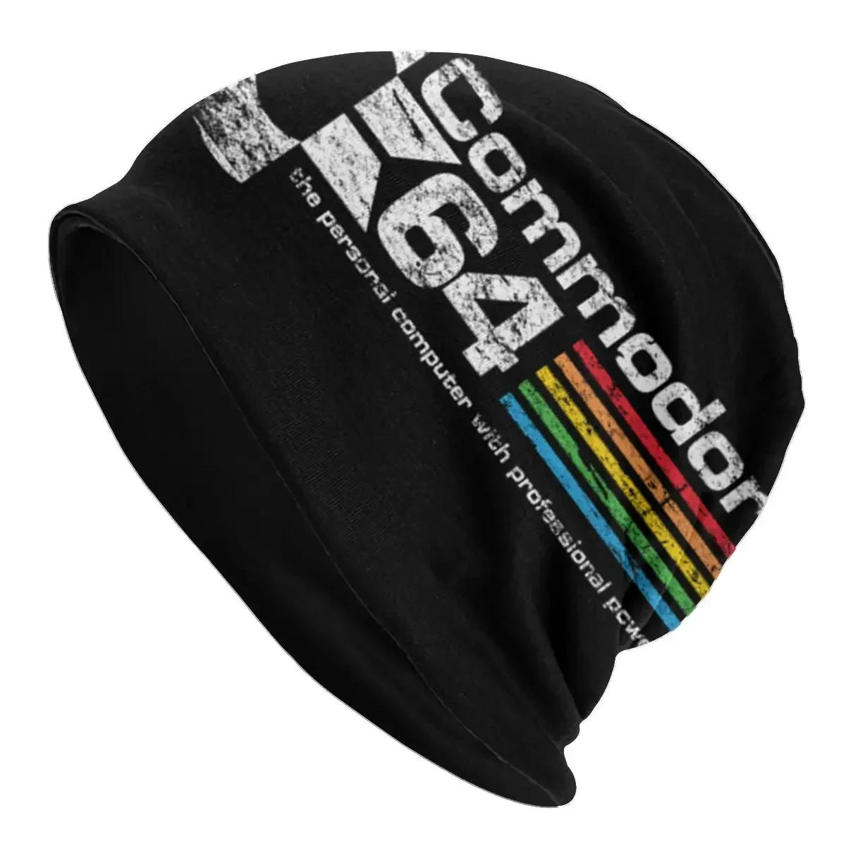 Hip Hop Winter Warm Men Women Knitting Hats Adult Unisex Commodore 64 Amiga Skullies Beanies Caps Computer C64 Logo Bonnet Hats