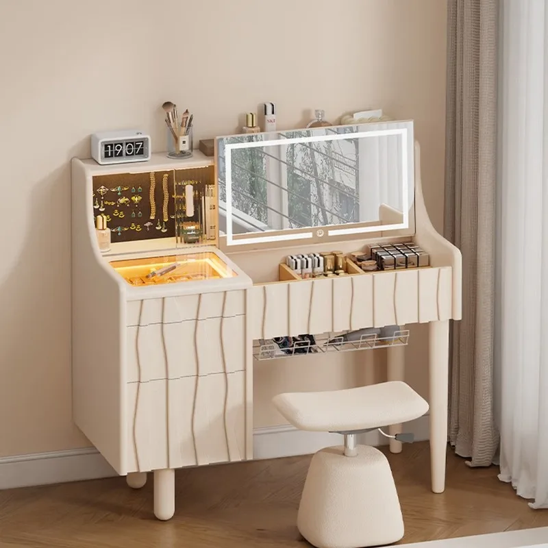 Modern simple small apartment, flip desk, vanity table, storage cabinet integrated