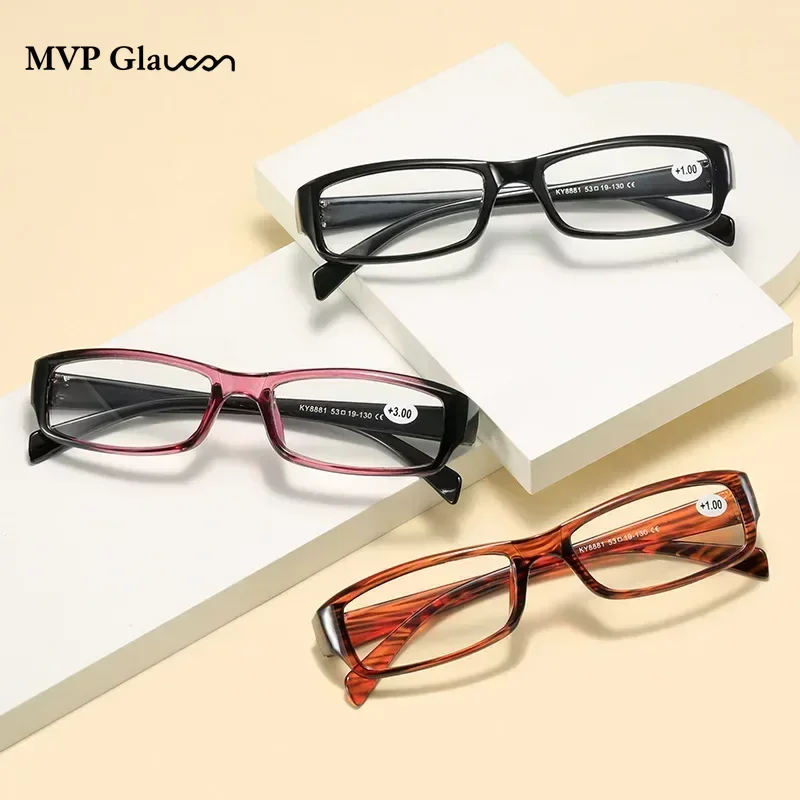 Reading Glasses Rectangle Frame Clear Lens Eyeglasses Resin HD Presbyopia Glasses Men Women Ultralight Presbyopia Glasses