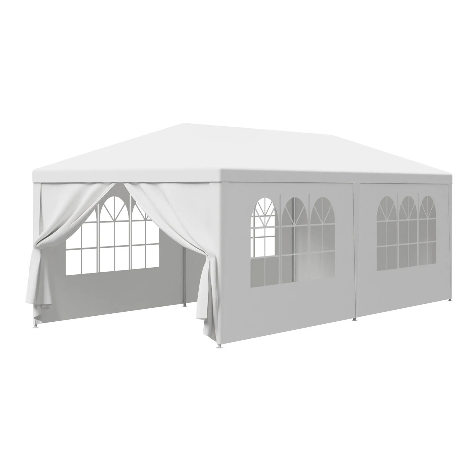 

US 10 x 20/10 x 10 foot outdoor Gazebo party tent with 6 side walls, wedding roof, Commercial Instant Gazebo Tent