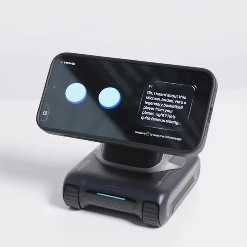Smart desktop robot Mobile phone AI facial recognition gesture interactive voice conversation