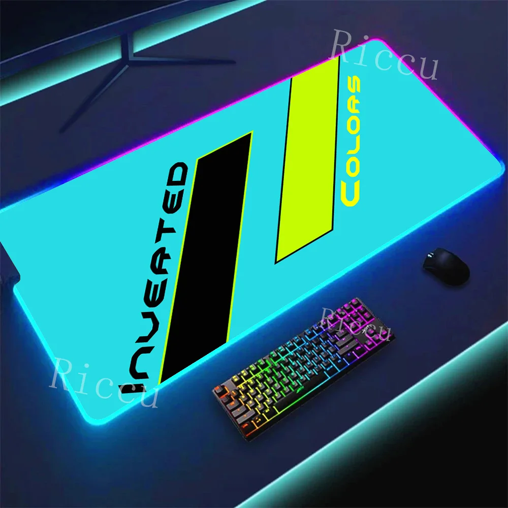 

RGB Geometric color Gaming Keyboard Notebook Table Mat For Teen Girls Bedroom PC Mouse Pad Lockedge Thickened MousePad Oversized